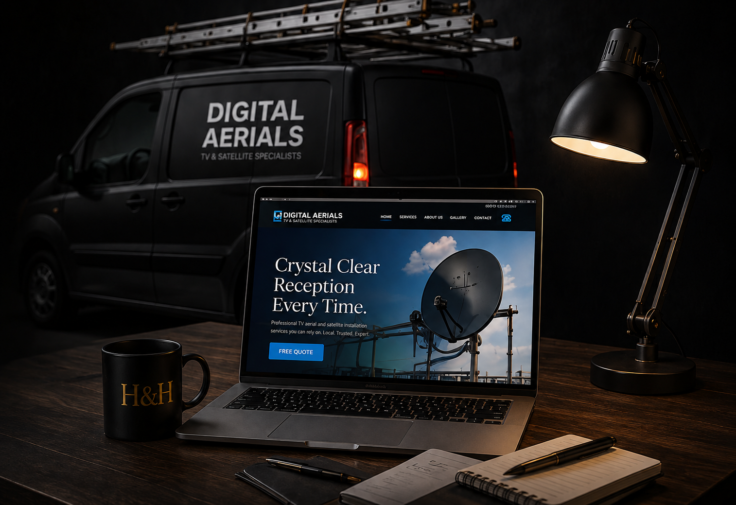 Professional web design for TV aerial and satellite installers