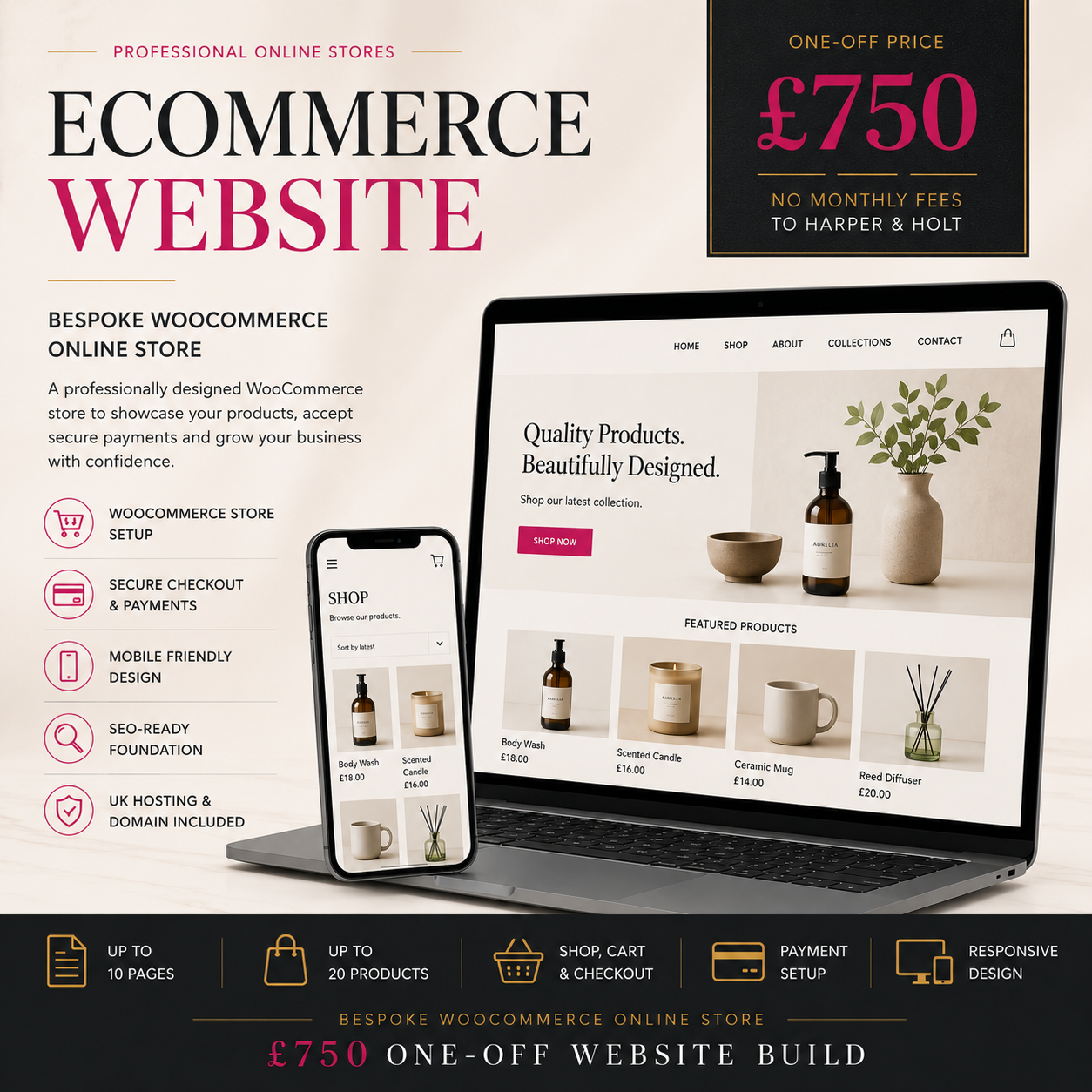 Ecommerce Website – 10 Page WooCommerce Online Store