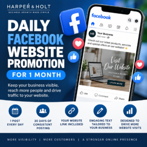 Daily Facebook Website Promotion – 1 Month